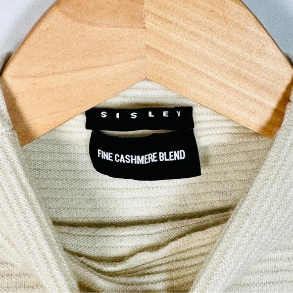 Sisley Fine Cashmere Blend Sweater Scandinavian Knit S - Picture 4 of 10